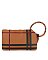 Plaid Check Cuff Handle Tassel Wristlet Clutch