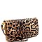 Leopard Zipper Around Wallet Wristlet