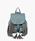 Buckle Flap Fringe Backpack