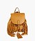 Buckle Flap Fringe Backpack