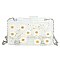 Flower Printed Acrylic See Thru Boxy Crossbody Clutch