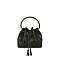 Allover Rhinestone Drawstring Satchel