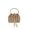 Allover Rhinestone Drawstring Satchel