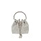 Allover Rhinestone Drawstring Satchel