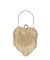 Heart Rhinestone Fringe Clutch Evening Bag