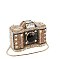 Rhinestone Camera Clutch Evening Bag