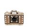 Rhinestone Camera Clutch Evening Bag