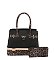 Leopard Colorblock Padlock 2-in-1 Satchel