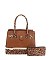 Leopard Colorblock Padlock 2-in-1 Satchel