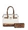 Leopard Colorblock Padlock 2-in-1 Satchel