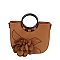 3D Flower Round Top Handle Satchel