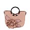 3D Flower Round Top Handle Satchel