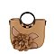 3D Flower Round Top Handle Satchel