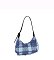 Fringe Flower Plaid Shoulder Bag