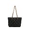 Puffy Quilted Twist Lock Shoulder Bag