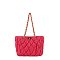 Puffy Quilted Twist Lock Shoulder Bag