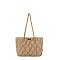 Puffy Quilted Twist Lock Shoulder Bag