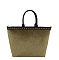 Calf Hair Studded Tote Bag