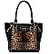 LONDON PATENT LEOPARD PRINT SHOULDER BAG