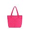 Quilted Nylon Shopper Bag