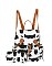 COW Printed Canvas 2-in-1 Backpack