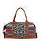 Tribal Leopard Flower Duffle Bag