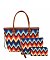 Tribal Chevron Printed Canvas 3-in-1 Shopper