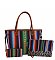 Tribal Stripe Printed Canvas 3-in-1 Shopper