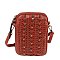 Studded Woven Crossbody Bag