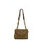 Quilted Logo Flap Crossbody Shoulder Bag