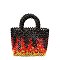 Flame Beaded Bag