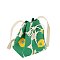 Knitted Canvas Flower Bucket Crossbody Bag