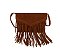 Suede Fringe Envelope Crossbody Bag