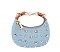 LOVE Studded Denim Crossbody Bag