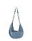 Rhinestone Denim Shoulder Bag Hobo