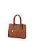 2-in-1 Leather Satchel Bag With Matching Envelop Clutch