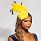 LARGE BOW FEATHERED Disc Pillbox DECORATIVE HEADPIECE