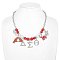 DELTA SIGMA THETA Sorority Crystal Enamel Coated Adjustable Multi Charm SILVER Necklace