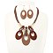 Mix Media Pendant Animal Printed Necklace Set