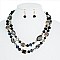 LAYERED GLASS BEAD NECKLACE SET