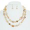 LAYERED GLASS BEAD NECKLACE SET