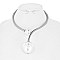 PEARL HINGED OPEN COLLAR NECKLACE SET