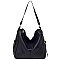 Dual Side Zippered Shoulder / Hobo Bag