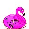 NOV011-LP Flamingo Pool Float Theme Novelty Cross Body