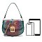 Tie-dyed Crocodile Flap Shoulder bag