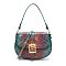 Tie-dyed Crocodile Flap Shoulder bag