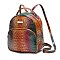 Tie-dyed Crocodile Skin Backpack