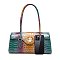 Tie-dyed Crocodile Twist-Lock Satchel - Shoulder Bag