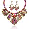 2in1 Ethnic Beaded Necklace-Earring Set