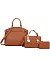 Fashion Buckle Top Handle 3-in-1 Satchel Set